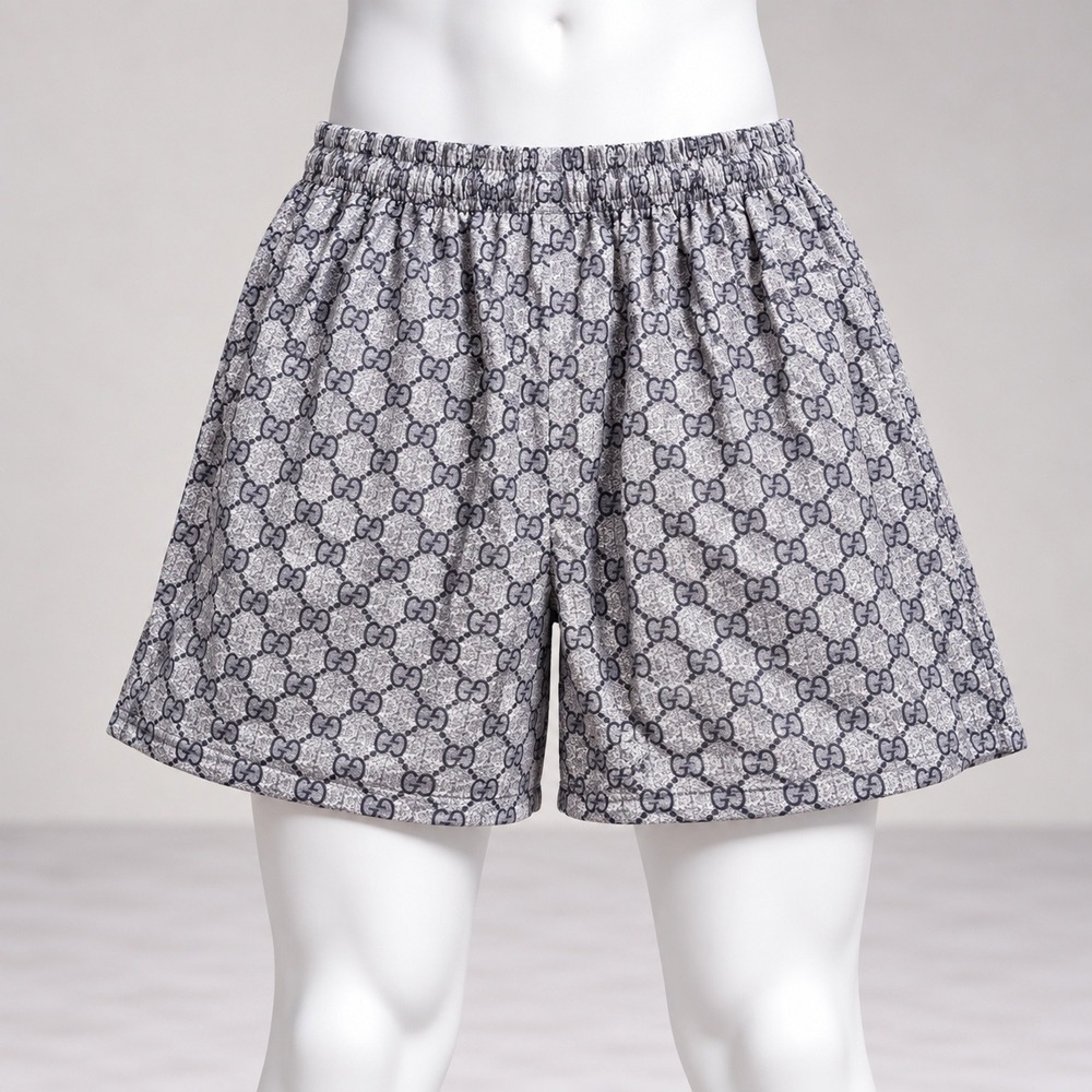 Bravest Studios Monogram Mesh Shorts Mens Small Grey White Streetwear Athletic